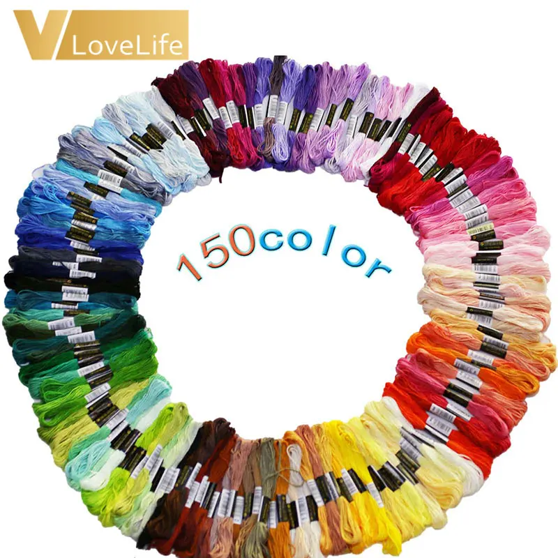 100/150 шт. нить для шелковой ветки аналогичная Dmc вышивки крестом|Флосс| |