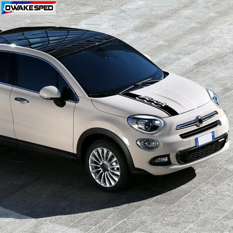 Автомобильный капот спортивный стикер для Fiat 500X чехол автомобильного двигателя