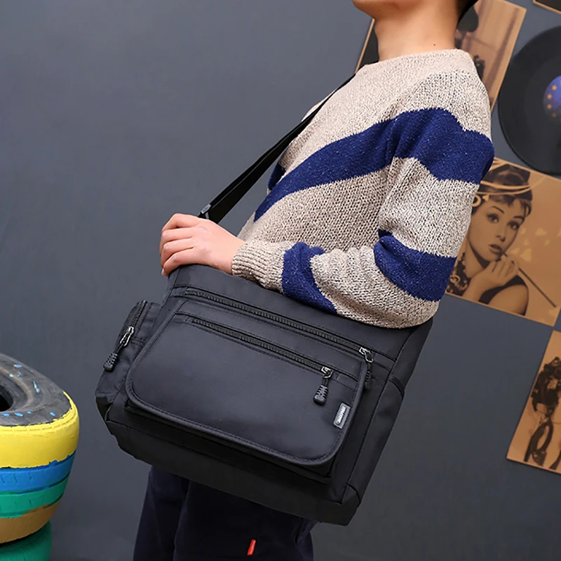 

Men Messenger Bags Casual Multifunction Nylon Travel Bags Waterproof Style Shoulder Fashion Military Crossbody Bags For Pad