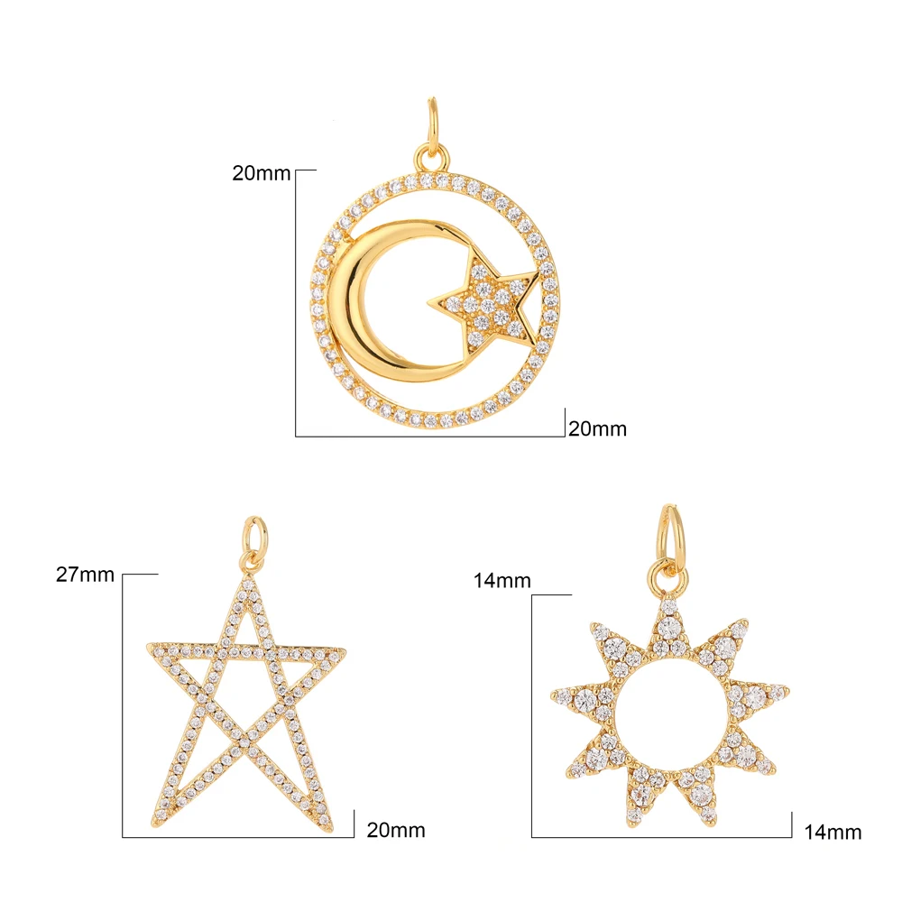 Подвеска в виде Луны для изготовления ювелирных изделий сделай сам винтажное