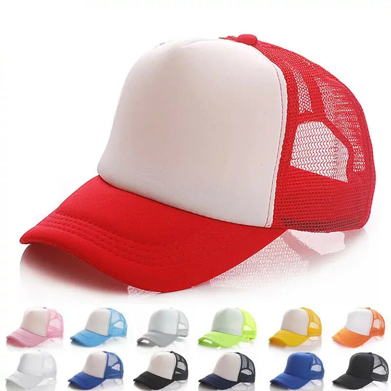 

1 PCS Unisex Cap Casual Plain Mesh Baseball Cap Adjustable Snapback Hats For Women Men Hip Hop Trucker Cap Streetwear Dad Hat