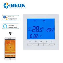 BEOK BOT-313WIFI Gas Boiler Heating Thermostat Blue&White AC220V Wifi Temperature Regulator for Boilers Weekly Programmable