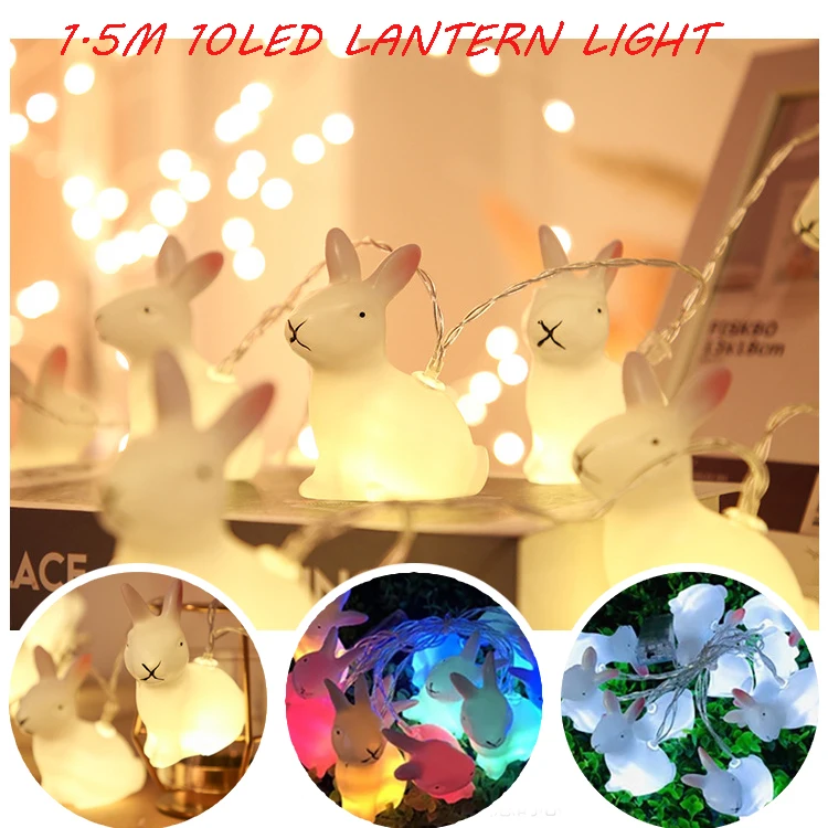 

10 LED 1,5 м Пасхальный кролик строка светильник сада номер окна праздник Хэллоуин для рождественской вечеринки украшение Фонари Фея светильни...