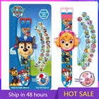 Часы-проектор Щенячий патруль, мультяшная модель, большая голова, щенок, электронный флип-Чейз, Маршалл, крепкий Скай, собака, игрушка, подарок для детей