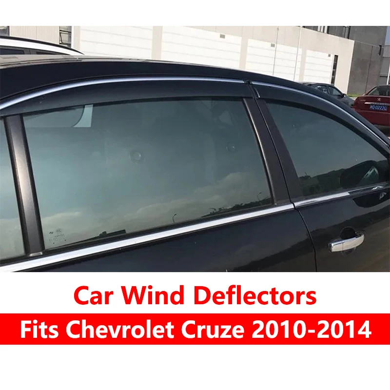 

Автомобильные ветрозащитные дефлекторы для Chevrolet Chevy Cruze Sedan 2014 2012 2011 2010 2013 боковые двери окна укрытия дождевики вентиляционные козырьки