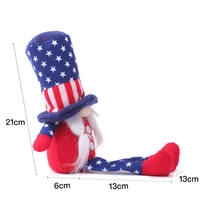 1pcs independence day dolls fabric top hat long legs kid toys colorful home office decoration toy for boys girls adults gift