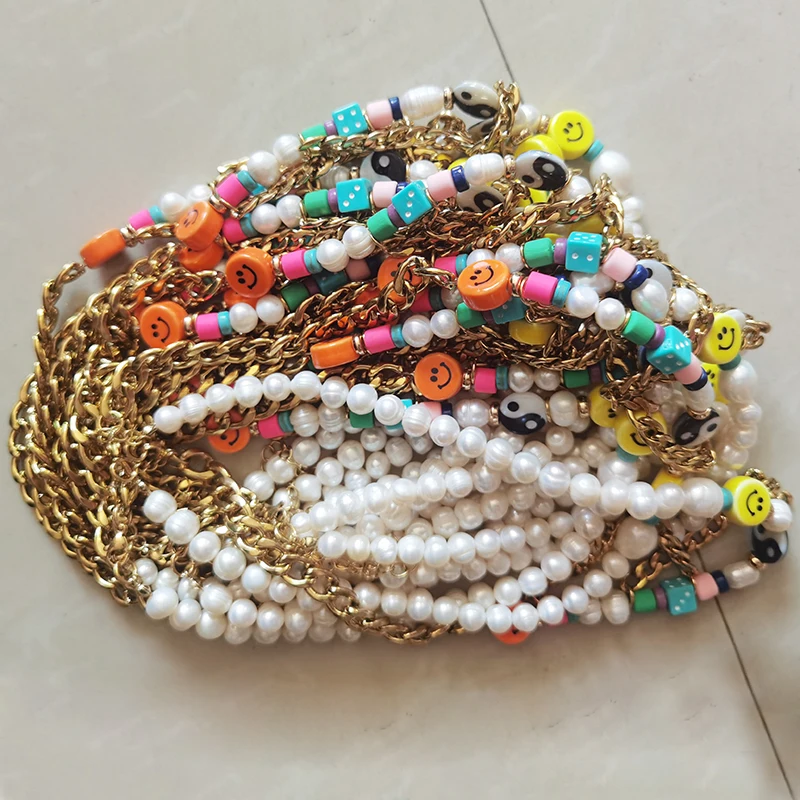 2022 подвеска ручной работы в ассортименте со смайликами Пресноводный Жемчуг