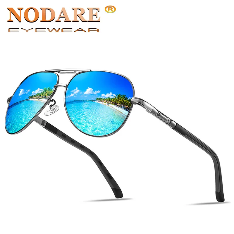 Поляризованные солнцезащитные очки в овальной металлической оправе для