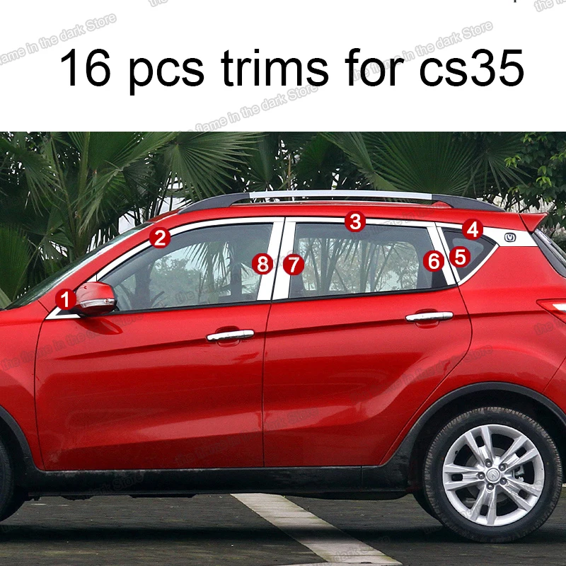 Lsrtw2017 304 нержавеющая сталь автомобильные оконные накладки для changan cs35 2012 2013 2014 2015