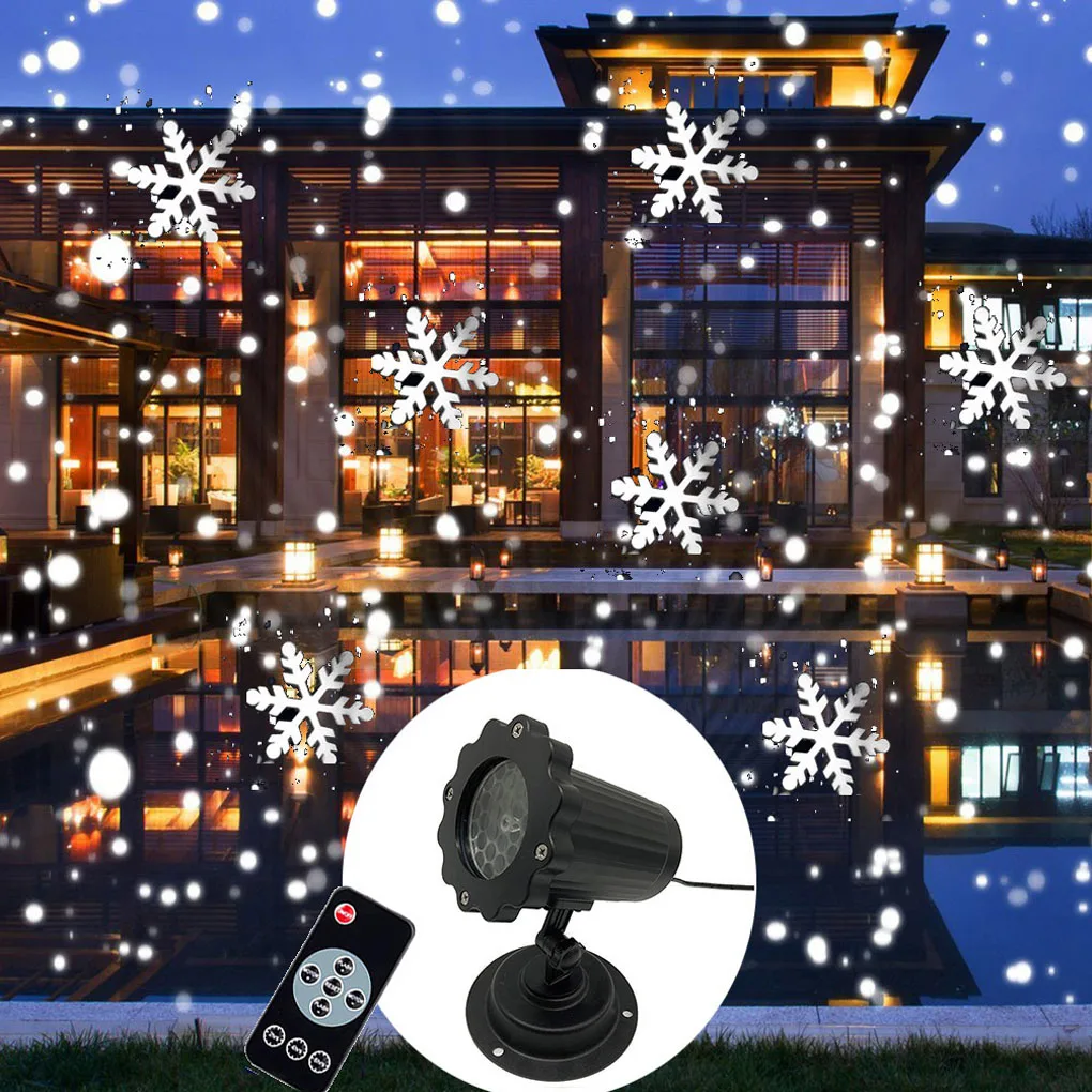 

Christmas Snowflake Light Laser Light Projector Move Snow Outdoor Indoor Garden Laser Projection Lights Party Decor EU/US/UK/AU