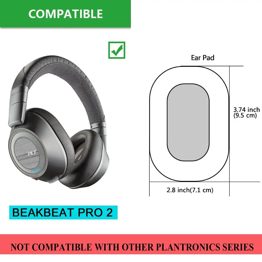 Амбушюры для Plantronics Backbeat Pro 2 беспроводные Сменные наушники с шумоподавлением