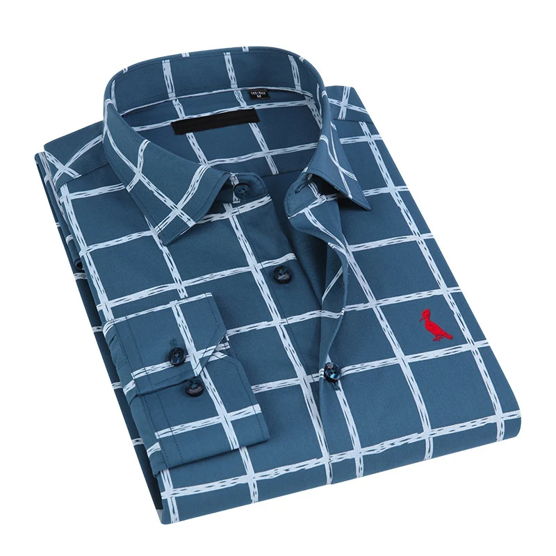 2021 Reserved  Aramy Camisa 2021 New Men Shirt Brand Casual Men's Shirt Long Sleeve Plaid Shirt Men High Quality Men Shirts