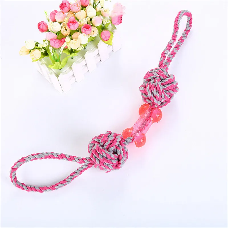 

Pets Dogs Toy Dogs Rope Toy Chew Knot Toy Durable Braided Bone Rope Chew Teeth Clean Outdoor Traning Fun Playing