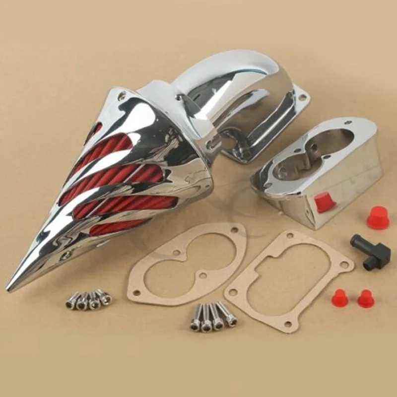 Мотоцикл черный/хром Спайк воздухозаборник фильтр очиститель для Kawasaki Vulcan 1600 1500