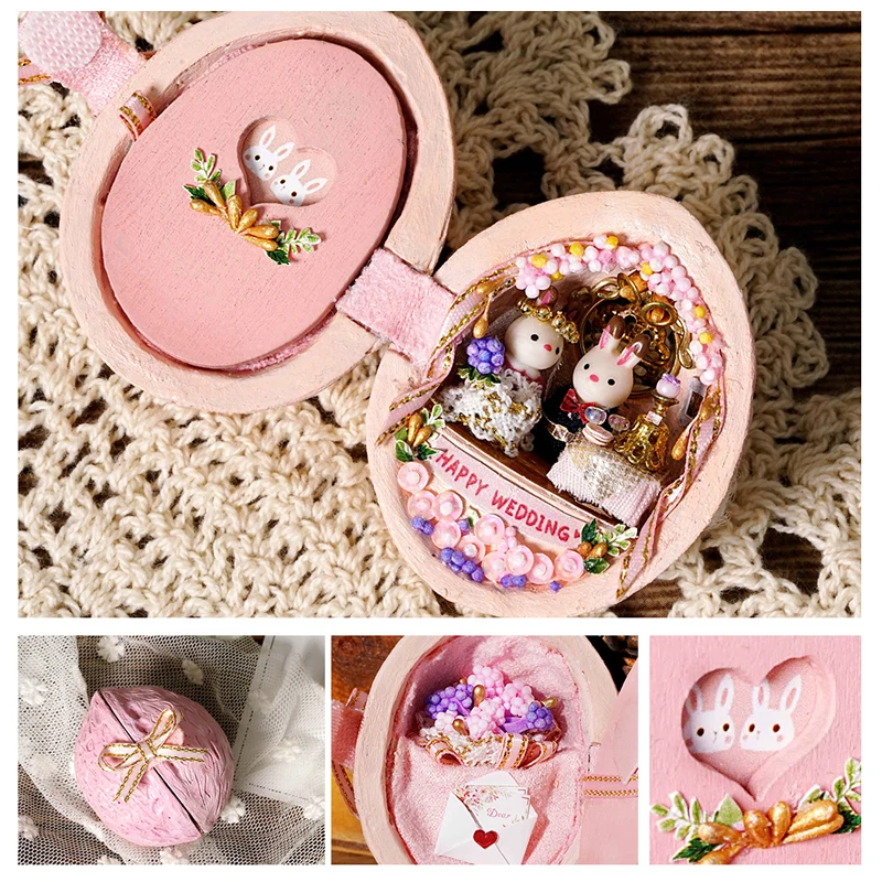DIY миниатюрная мебель для кукольного дома деревянные Miniaturas Кукольный дом коробка театральные игрушки для детей подарки на день рождения Каса семя мира R2