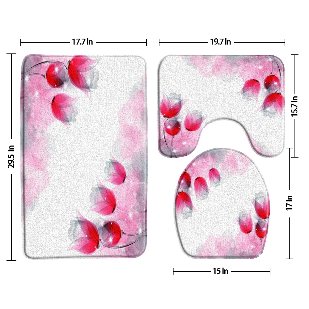 

3 шт./комплект, нескользящий коврик для ванной и туалета