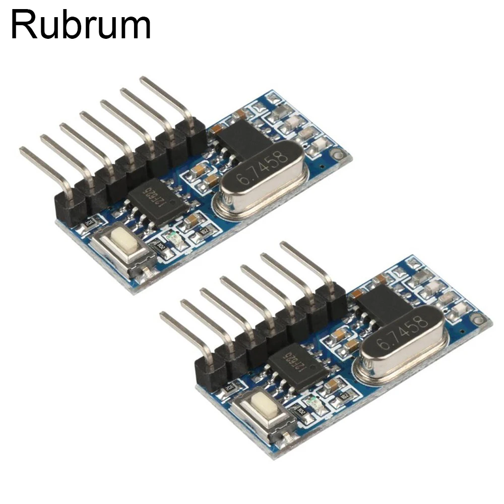 2 шт. радиочастотный приемник Rubrum 433 МГц модуль декодера кода обучения