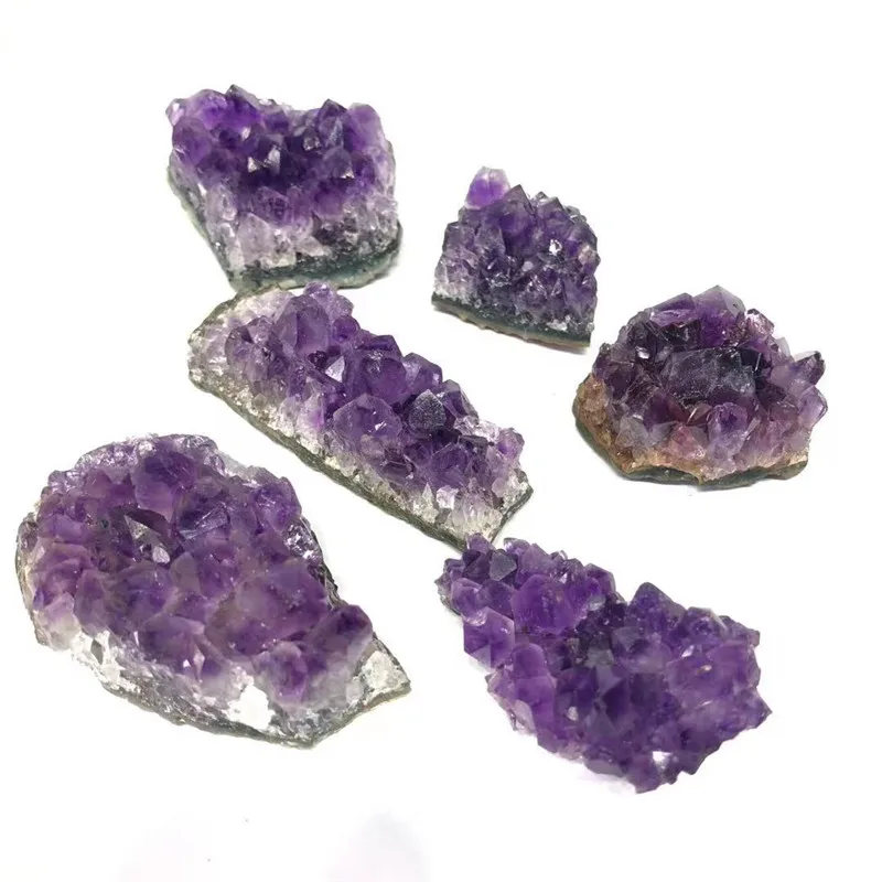 

100g Natural Raw Amethyst Quartz Purple Crystal Cluster Healing Stones Specimen Home Crafts Decoration Ornament