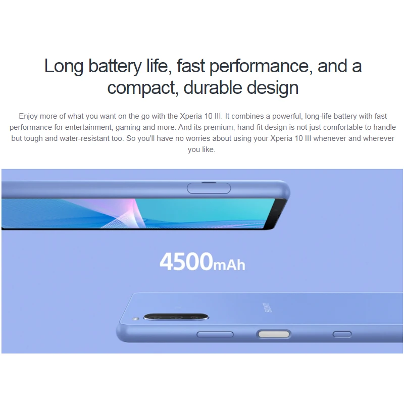 Оригинальный Смартфон Sony Xperia 10 III 5G 6 0 дюймов ГБ ОЗУ 128 Гб ПЗУ Восьмиядерный 4500 мАч