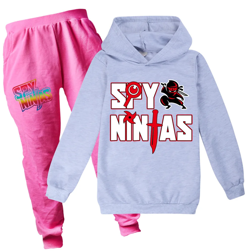 New Autumn Boy Girl Clothes Birthday Suit Children's Clothing SPY NINJA Hoodies Hot Stamping Printing Children's Clothing Set