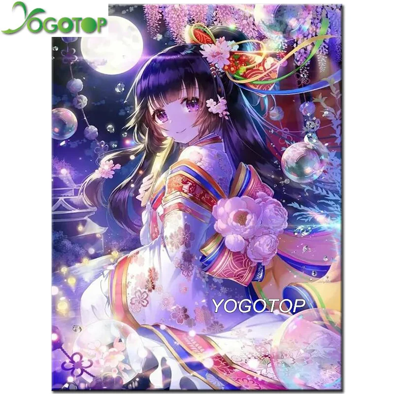 

5D DIY Diamond Painting caroon Anime girl Full Square Round Drill Diamond Embroidery japanese elf Mosaic Home Decor Gift YY2897