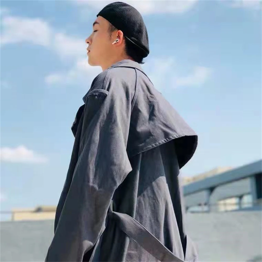 Куртка большого размера в британском стиле KANYE WEST Хай-стрит Черная Мужская