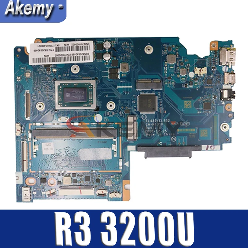 Akemy для Lenovo Ideapad S340-14API Материнская плата ноутбука LA-H131P Процессор R3 3200U Проверка