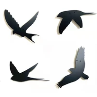wrought iron bird ornament creative black birds silhouette wall art decoration for home living room bedroom decoration