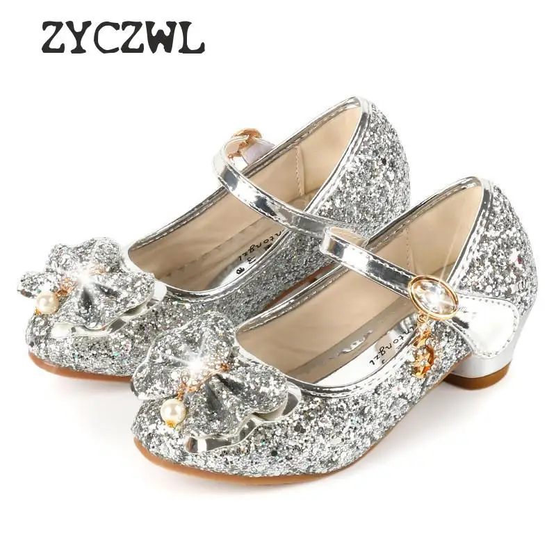 Сезон осень Детская обувь Обувь для девочек на высоком каблуке танцев Юбки