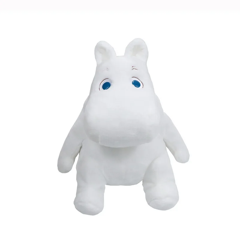 Подлинная авторизация высокое качество Moomin 35 см, сидячий, плюшевый куклы короткие плюшевые игрушки на день рождения Рождественский подарок для мальчиков и девочек - Цвет: Белый