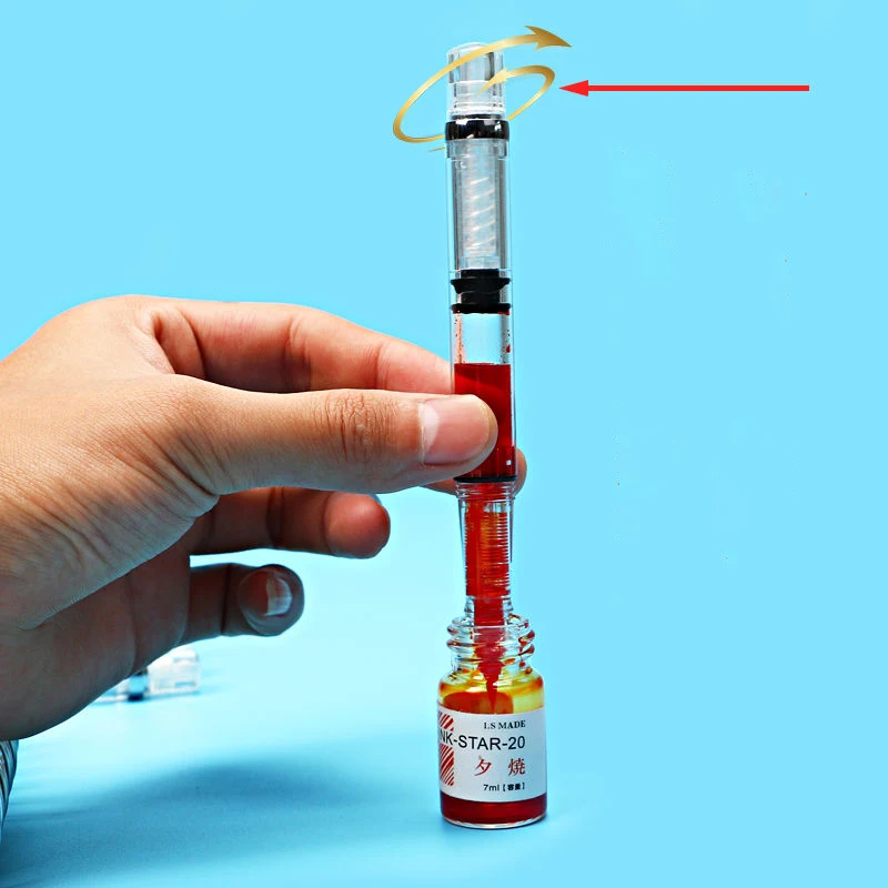 Новый прозрачный перьевая ручка подпись фуде мягкий наконечник вращательная