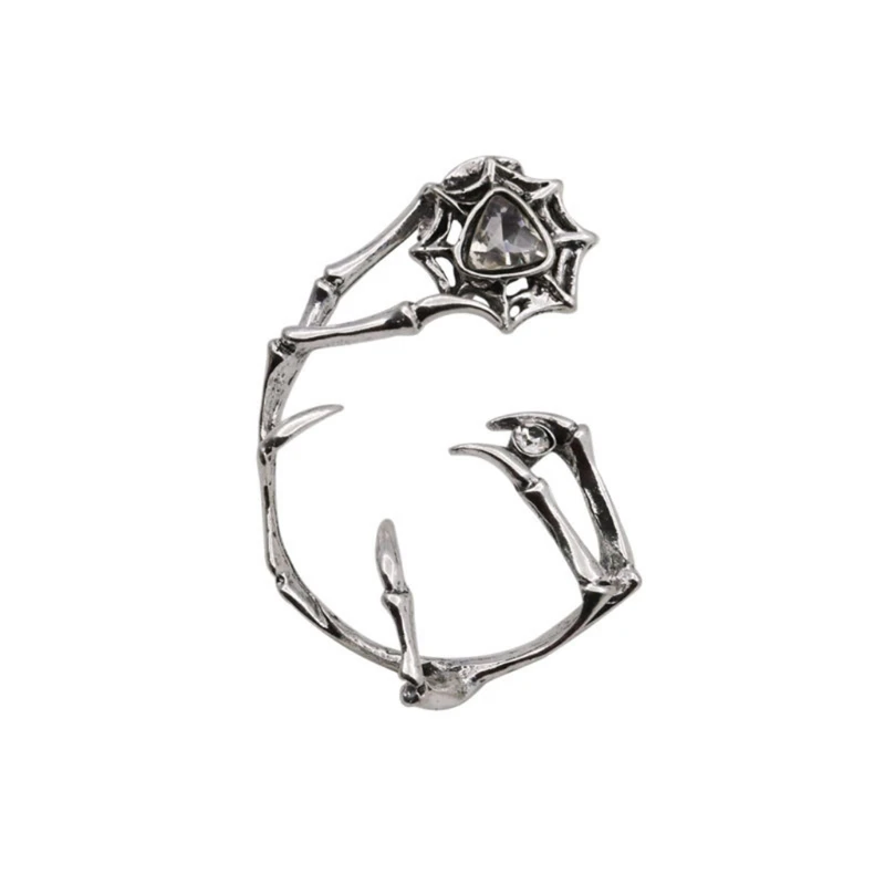 

Black Demon Claw Ear Cuff Clip Wrap Earring Jewelry Punk Hiphop Gothic Clip Earrings for Women Men H9ED