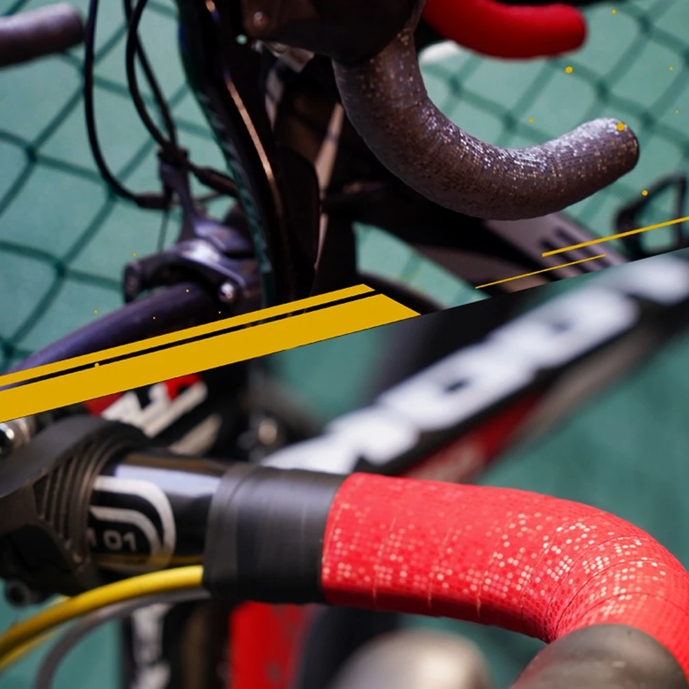 

2x Bike Handlebar Tape Road Bicycle Non Slip Shock Absorption Wrap End Plug