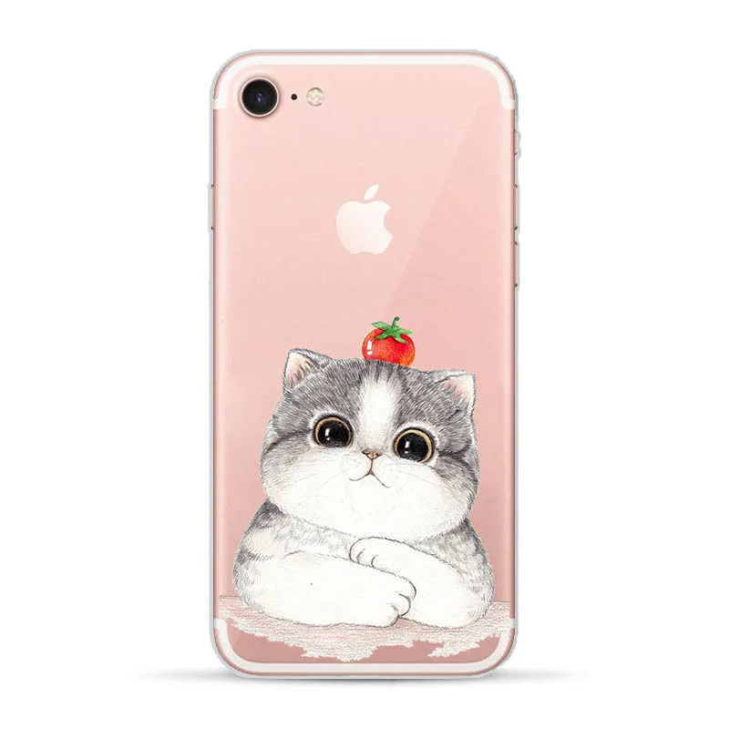Модный мягкий чехол для телефона с изображением кота Iphone Xs Max 7 8 Plus 5S Se 6 6S
