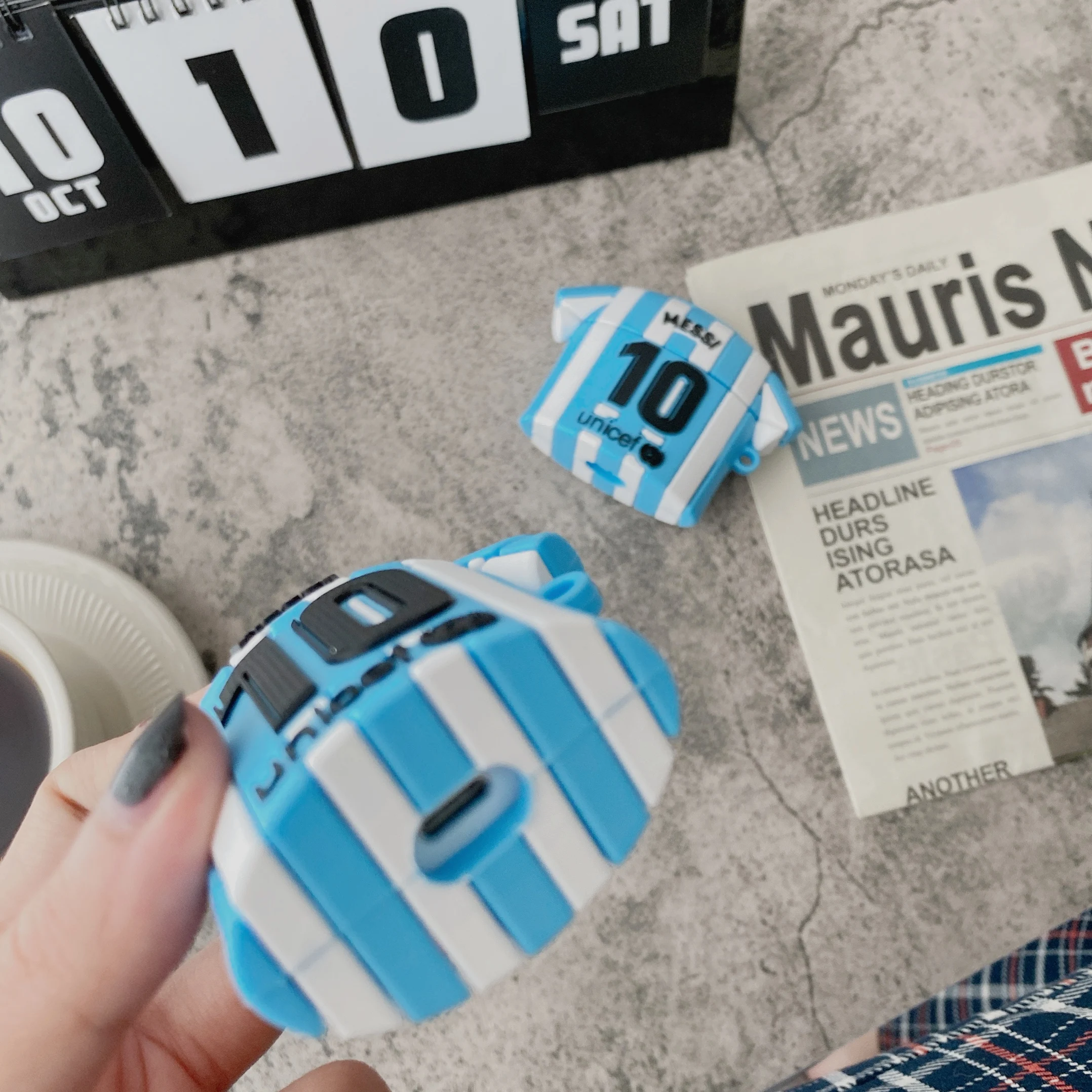 

Earphone Case 3D Messi 10 Jerseys for AirPods 1 2 cover Silicone Soft Bluetooth Wireless Headphones Case For Apple AirPods pro 3