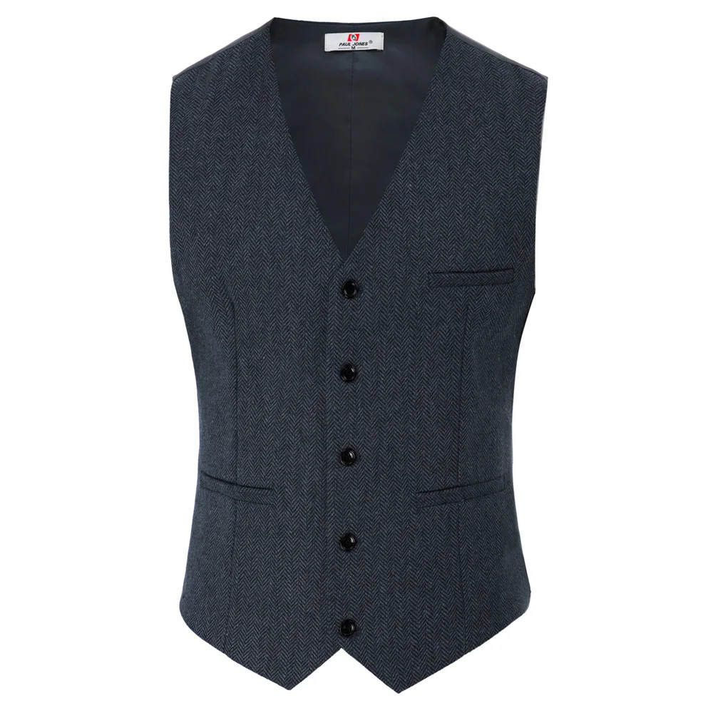 

Men's Slim vest tops solid 1950s vintage retro Fit V-Neck Single Breasted Handkerchief Hem Waistcoat Vest Coat outwear office