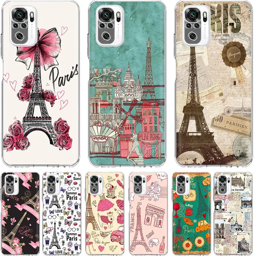 Чехол для телефона с изображением Эйфелевой башни Парижа чехол Xiaomi Redmi Note 10 Pro 10S 9S