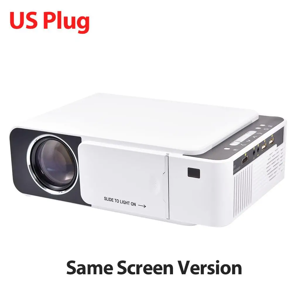 Новый T5 мини портативный ЖК видеопроектор 2600 люмен 4K 3D 1080P HD домашний
