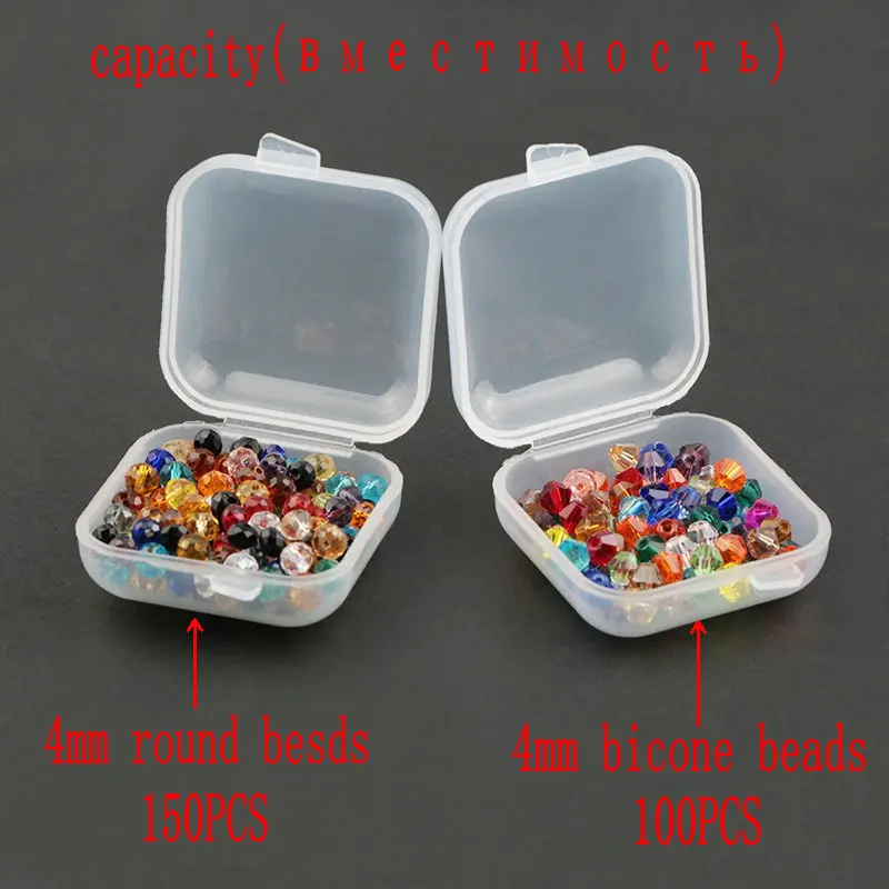 

5/10pcs 3.5*3.5*2cm Small Plastic Storage Box for Jewelry Beads Earring Jewelry Container Transparent Square Box Case Container