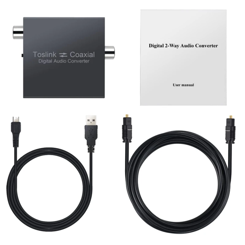 

Digital Coaxial to Optical SPDIF Toslink Converter Support DTS/Dolby-AC3 192KHz Bi-Directional Digital Audio Converter