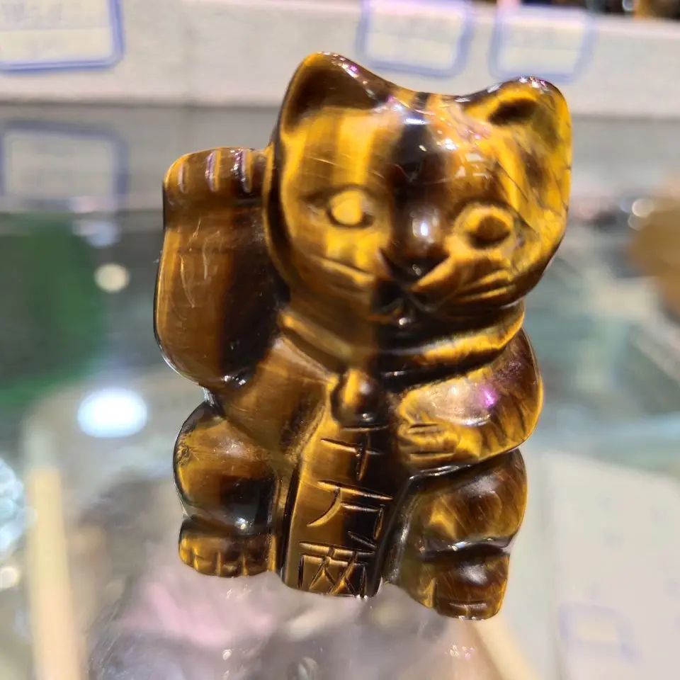

1pcs 5cm tiger's-eye fortune cat