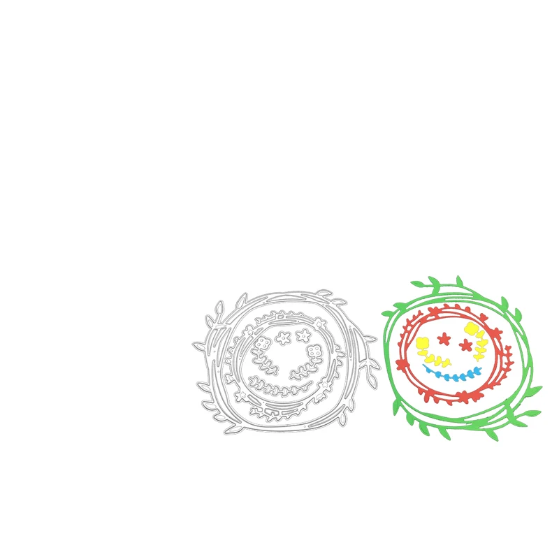 

Julyarts Smiling Face Papier Scrapbooking Stencils For Card Making For DIY Scrapbooking Decorative Engraving Crafts Die Cutting