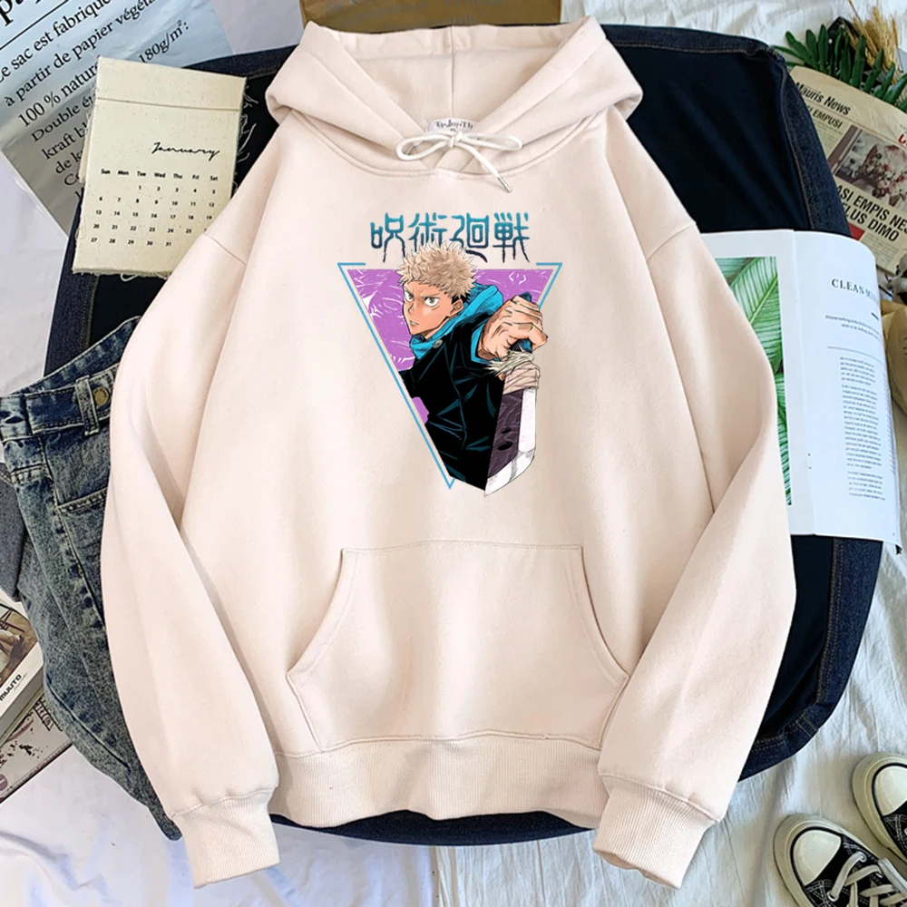 

Hoodies Women Anime Jujutsu Kaisen Itadori Yuji Printed Sweatshirts Woman'S Big Size O-Neck Loose Tops Harajukua Slim Pullovers