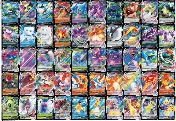 Juego de cartas de Pokemon VMAX, 100 unidades, Dracaufeu, Pikachu, Torgamord, Victini, Scolocendre, MorpekoTrading, juguetes de colecci&oacute;n-1