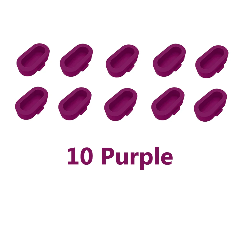 10pcs purple Силиконовые Анти пылезащитные вилки зарядное устройство браслет защита порта для Garmin Fenix 5/5S/5X/Instinct/Forerunner 935 аксессуары - Цвет: 10pcs purple
