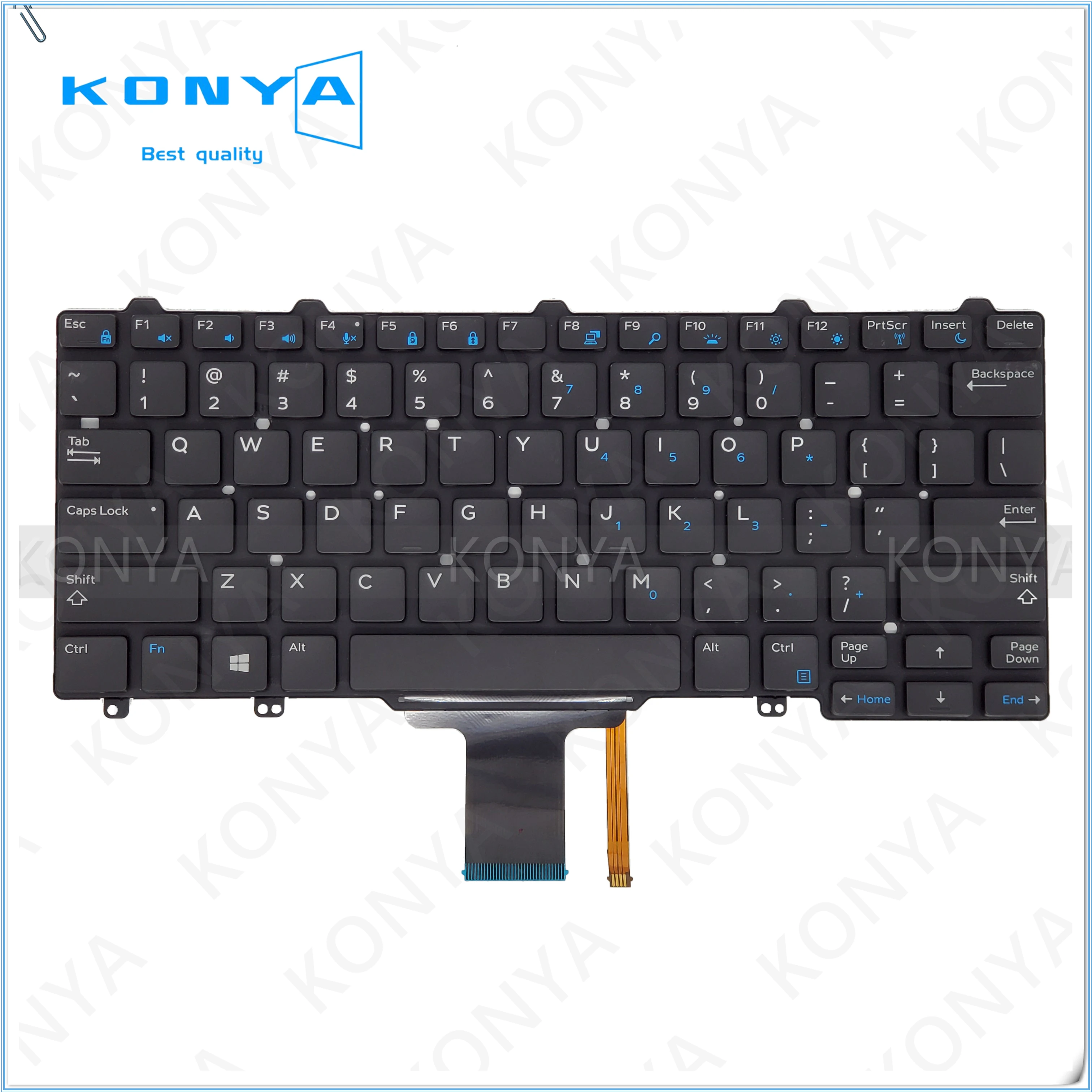 US клавиатура с подсветкой для Dell Latitude E5270 E7270 7275 XPS 12 9250 MJ8HY 0MJ8HY XCD5M 0XCD5M