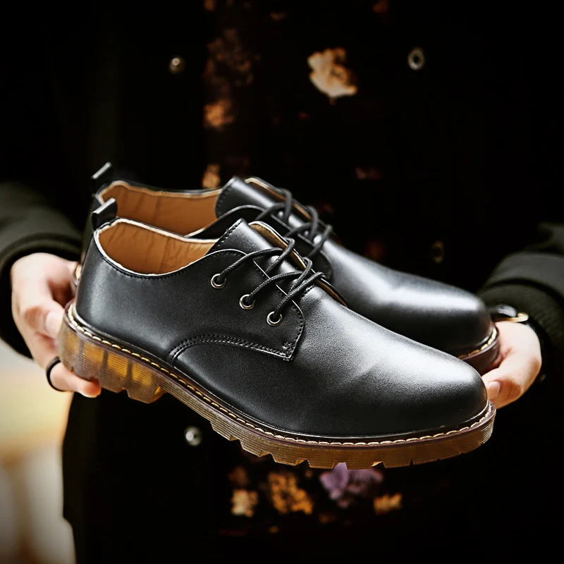 New Autumn Fashion Comfortable Oxford Men Leather Shoes Genuine High Quality Soft Casual Breathable Highheel | Обувь