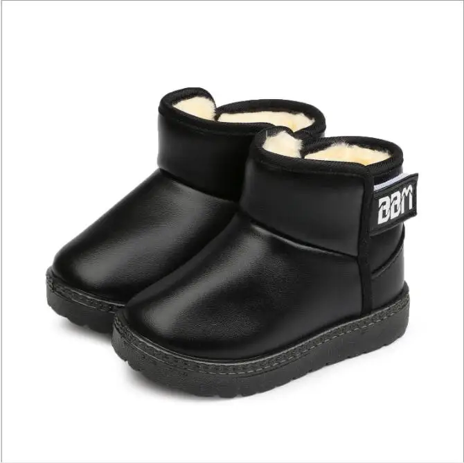 Кожа Детские ботинки обувь для мальчиков и девочек модная мягкая подошва детские