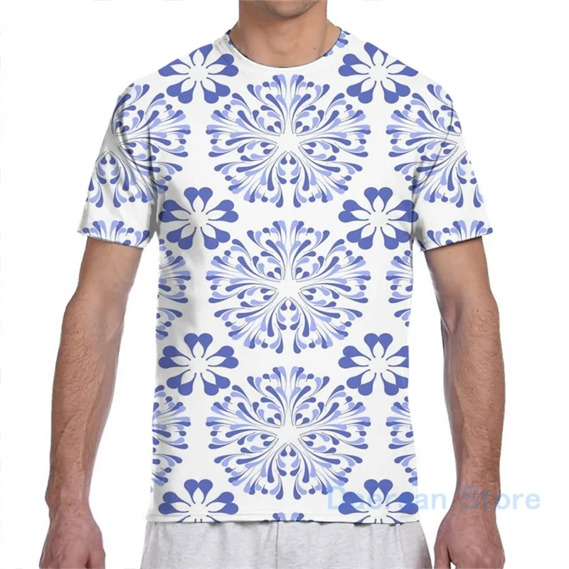 Arabesque boho tribal pattern men T-Shirt women all over print fashion girl t shirt boy tops tees Short Sleeve tshirts | Мужская одежда