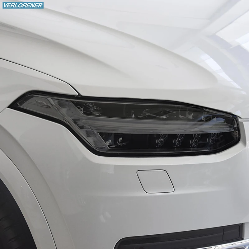 Car Headlight Protective Film Smoked Black Tint Wrap Vinyl Transparent TPU Sticker For Volvo XC90 2016 2017 2018 2019 2020 2021 Car Headlight Protective Film Smoked Black Tint Wrap Vinyl Transparent TPU Sticker For Volvo XC90 2016 2017 2018 2019 2020 2021